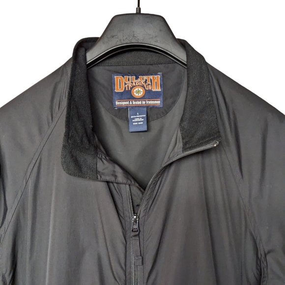 Duluth Trading Co Black Windbreaker Jacket Large - Picture 2 of 10